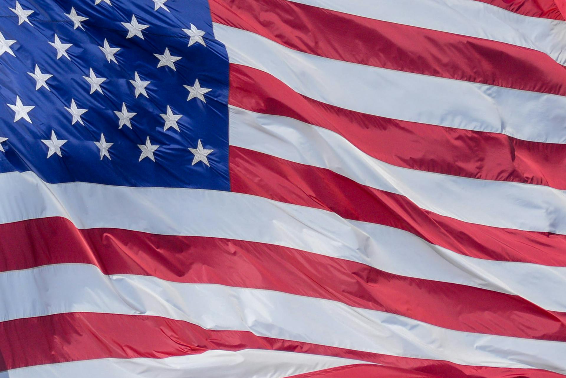 A waving United States flag